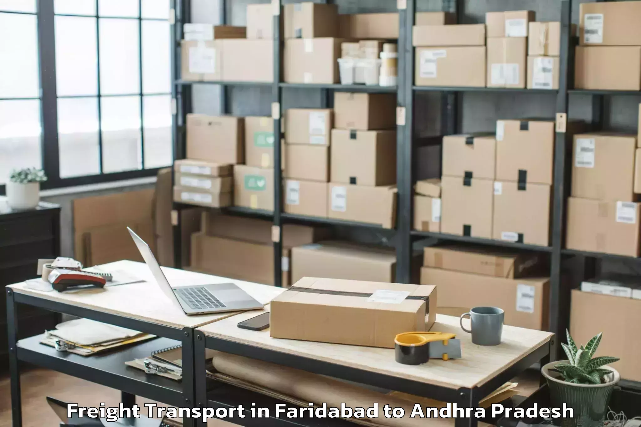 Easy Faridabad to Kanuru Freight Transport Booking